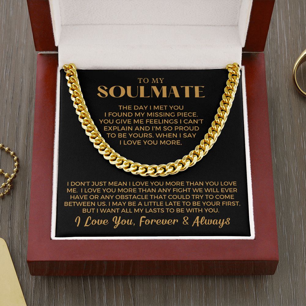 Soulmate Gift | Proud To Be Cuban Link Chain 0730T6C