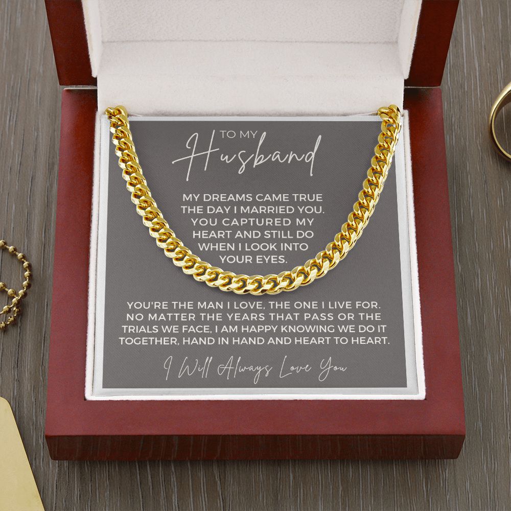 Gift For Husband | I Live For Cuban Link Chain 0699T12