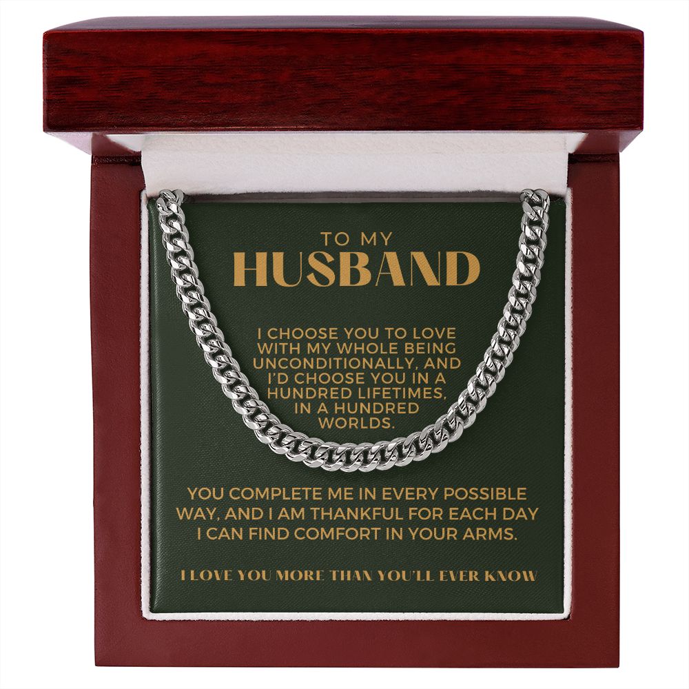 Gift For Husband | I Choose Cuban Link Chain 0695T13