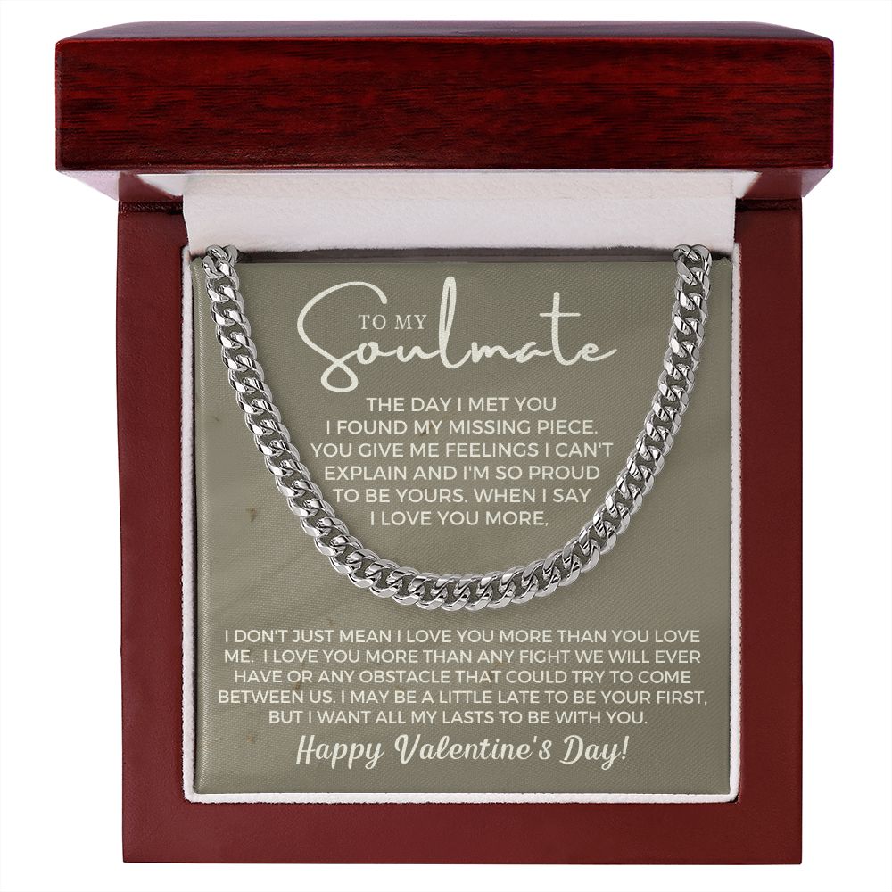 Soulmate Gift | Soulmate Gift | Proud To Be Yours - Valentine Gift Cuban Link Chain 0731T8C