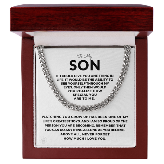 Gift for Adult Son From Mom | Special Cuban Link Chain 0593T3