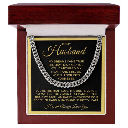Gift For Husband | I Live For Cuban Link Chain 0699T11