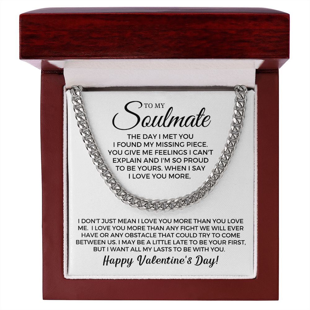 Soulmate Gift | Soulmate Gift | Proud To Be Yours - Valentine Gift Cuban Link Chain 0731T9C