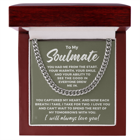 Soulmate Gift | Each Breath Cuban Link Chain 0573T2