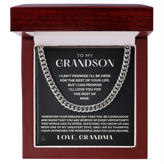Grandson Gift from Grandma | Greatest Joys Cuban Link Chain 0603T4