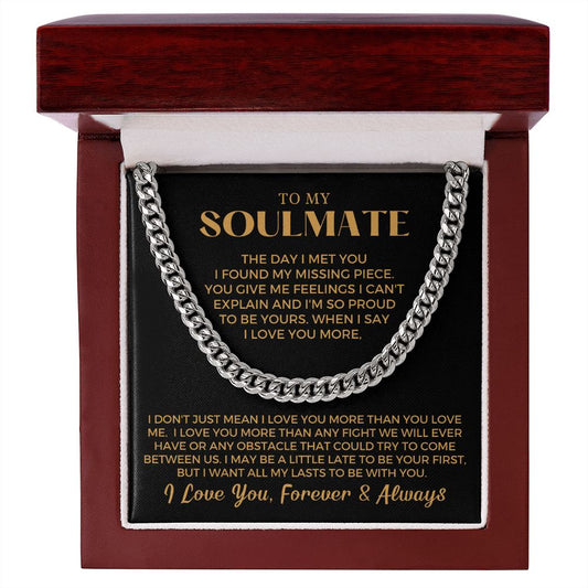 Soulmate Gift | Proud To Be Cuban Link Chain 0730T6C