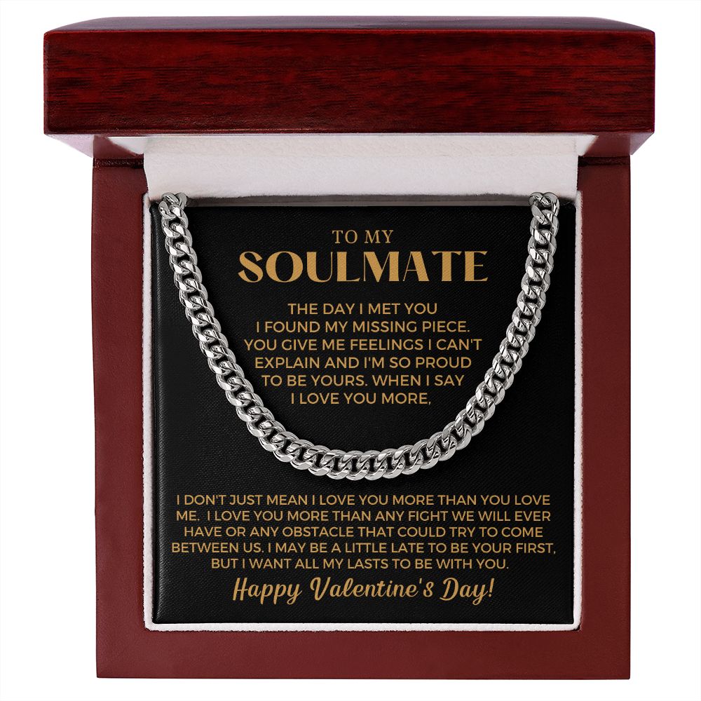 Soulmate Gift | Soulmate Gift | Proud To Be Yours - Valentine Gift Cuban Link Chain 0731T6C