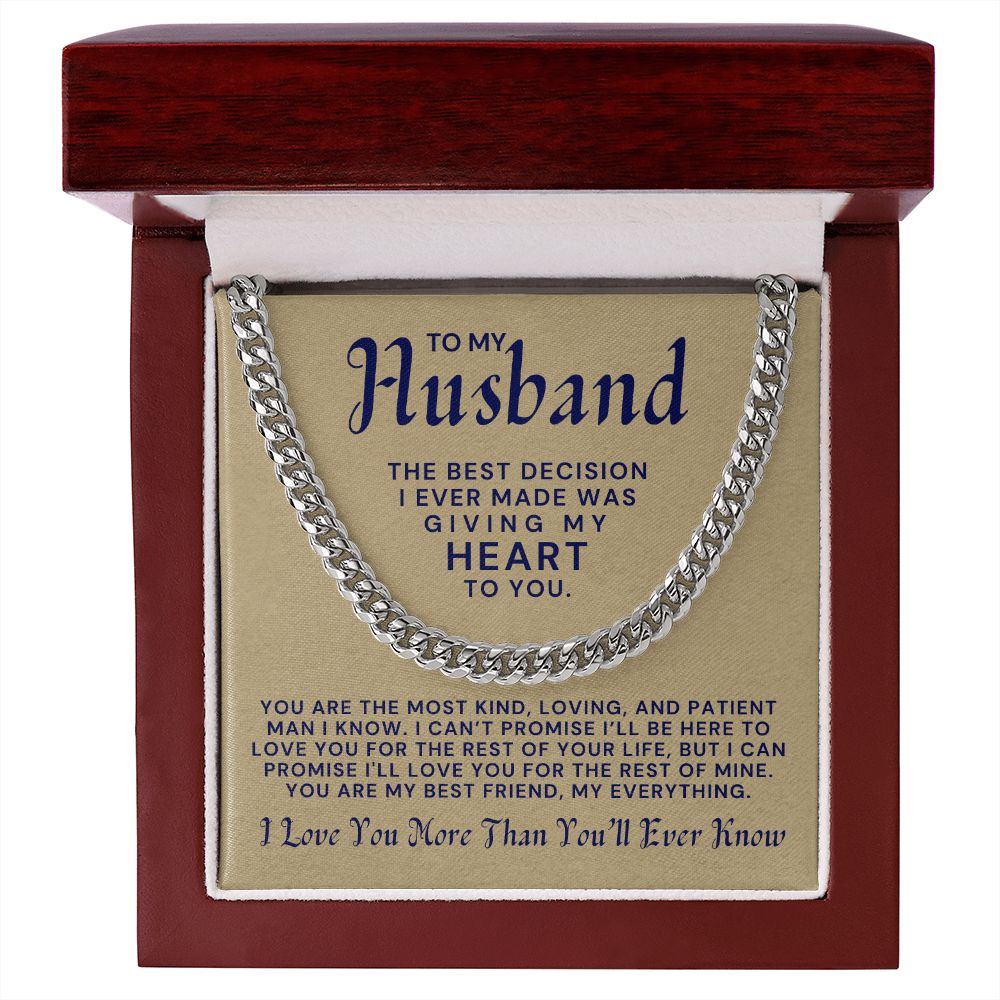 Gift For Husband | Promise Cuban Link Chain 0692T9