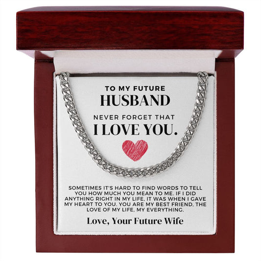 Soulmate Gift | Love Of My Life Cuban Link Chain 0771T1C