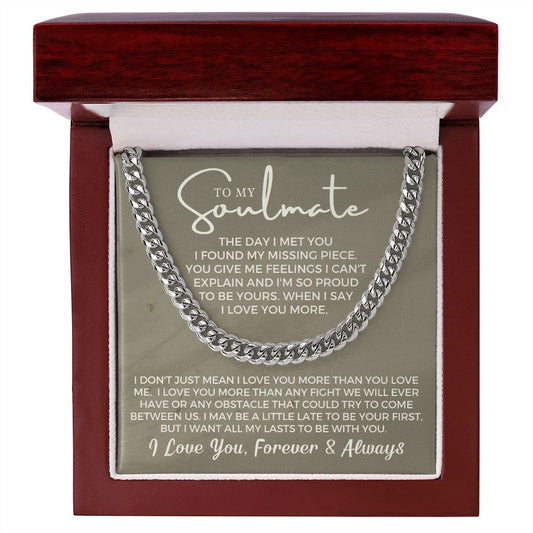 Soulmate Gift | Proud To Be Cuban Link Chain 0730T8C