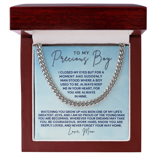 Gift for Adult Son From Mom | Your Way Home Cuban Link Chain 0597T10