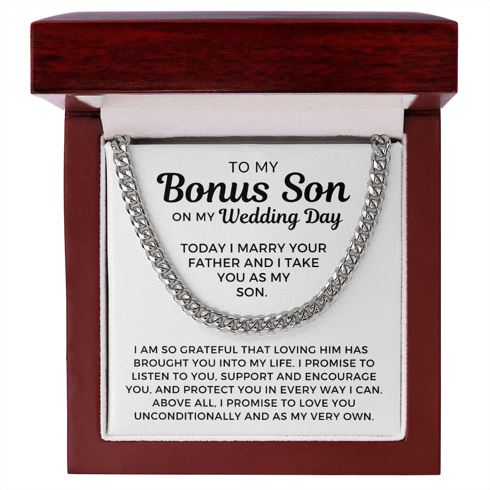 Bonus Son Wedding Gift | Promise Cuban Link Chain 0786T9C