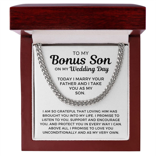 Bonus Son Wedding Gift | Promise Cuban Link Chain 0786T9C