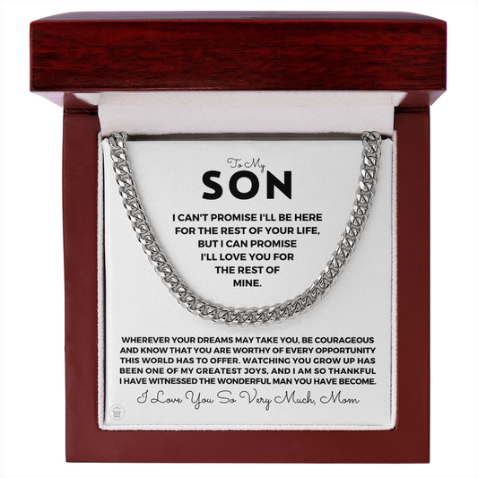 Gift for Adult Son From Mom | Greatest Joys Cuban Link Chain 0595T3