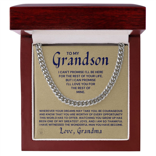 Grandson Gift from Grandma | Greatest Joys Cuban Link Chain 0603T9