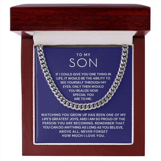 Gift for Adult Son From Mom | Special Cuban Link Chain 0593T15