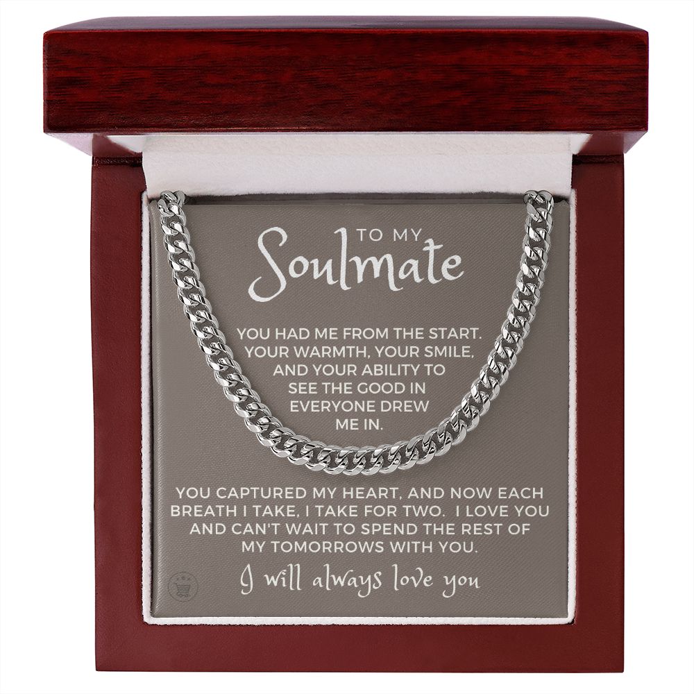 Soulmate Gift | Each Breath Cuban Link Chain 0573T6