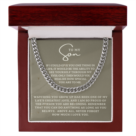 Gift for Adult Son From Mom | Special Cuban Link Chain 0593T11