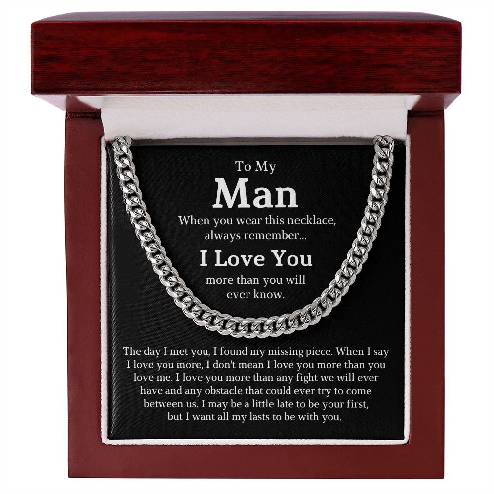 Soulmate Gift | To My Man Cuban Link Chain 0729T1C