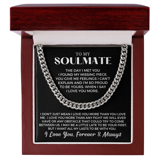 Soulmate Gift | Proud To Be Cuban Link Chain 0730T5C