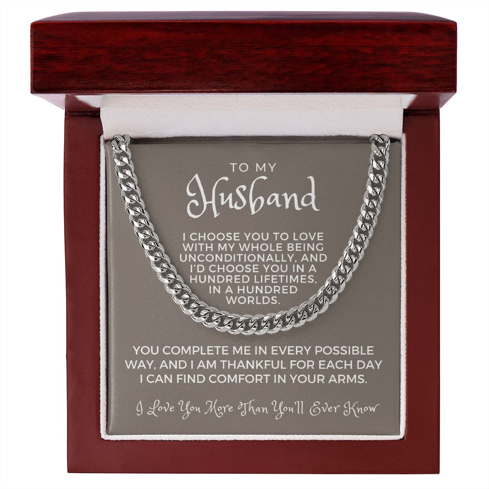 Gift For Husband | I Choose Cuban Link Chain 0695T7