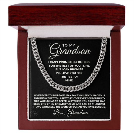 Grandson Gift from Grandma | Greatest Joys Cuban Link Chain 0603T5