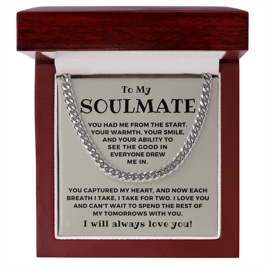 Soulmate Gift | Each Breath Cuban Link Chain 0573T1