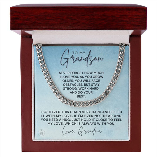 Grandson Gift from Grandma | Best Things Cuban Link Chain 0614T10