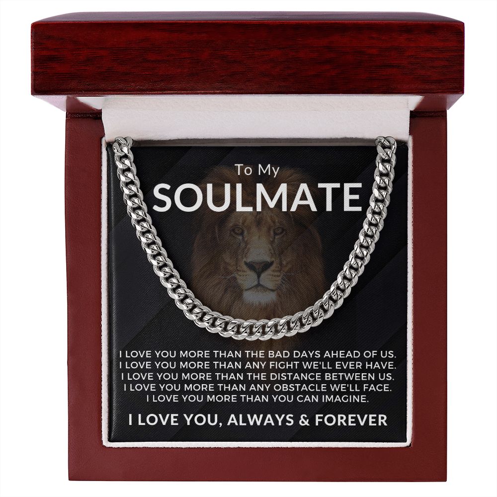 Soulmate Gift | Love You More Cuban Link Chain 0784T1C