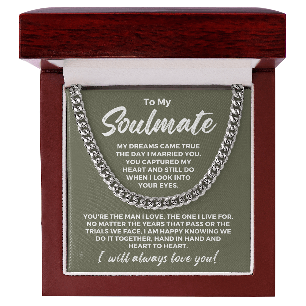 Soulmate Gift | I Live For Cuban Link Chain 0568T2