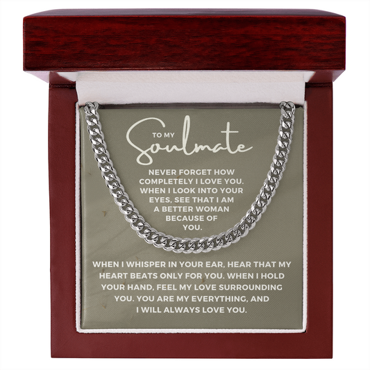 Soulmate Gift | When I Cuban Link Chain 0569T10