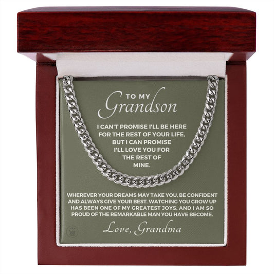 Grandson Gift from Grandma | So Proud Cuban Link Chain 0615T8