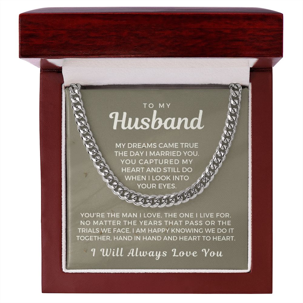 Gift For Husband | I Live For Cuban Link Chain 0699T15