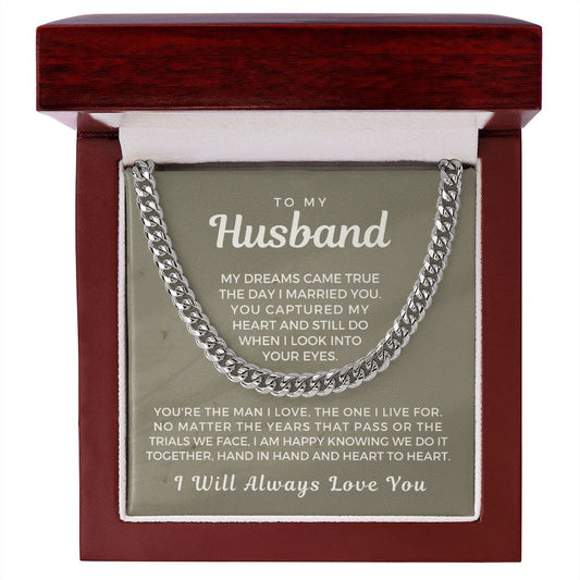 Gift For Husband | I Live For Cuban Link Chain 0699T15