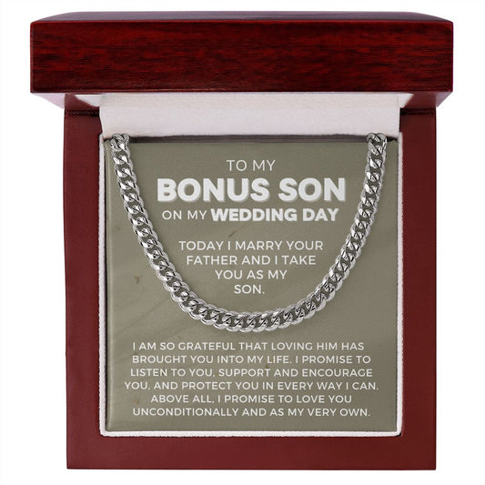 Bonus Son Wedding Gift | Promise Cuban Link Chain 0786T2C