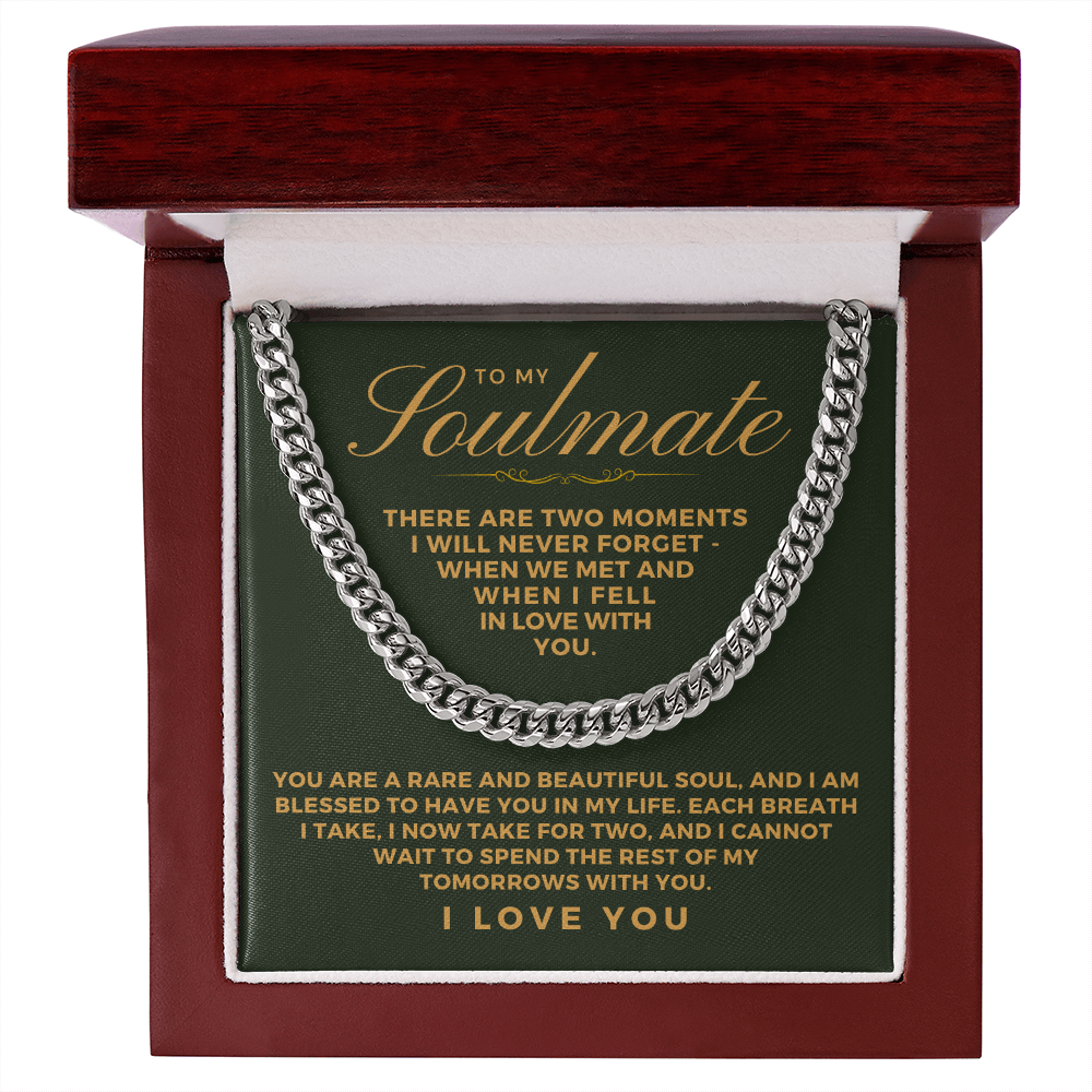 Soulmate Gift | Each Breath Cuban Link Chain 0571T9