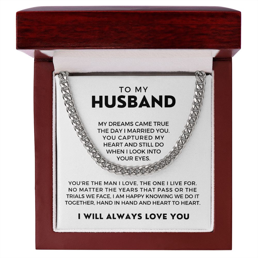 Gift For Husband | I Live For Cuban Link Chain 0699T2