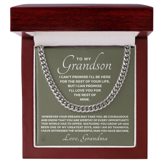 Grandson Gift from Grandma | Greatest Joys Cuban Link Chain 0603T8
