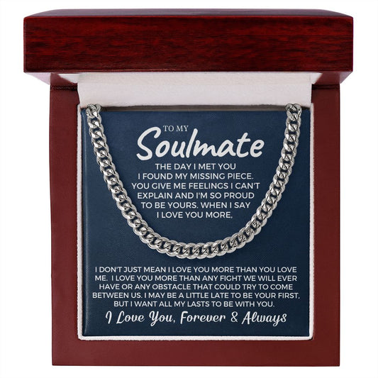 Soulmate Gift | Proud To Be Cuban Link Chain 0730T11C