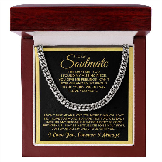 Soulmate Gift | Proud To Be Cuban Link Chain 0730T7C