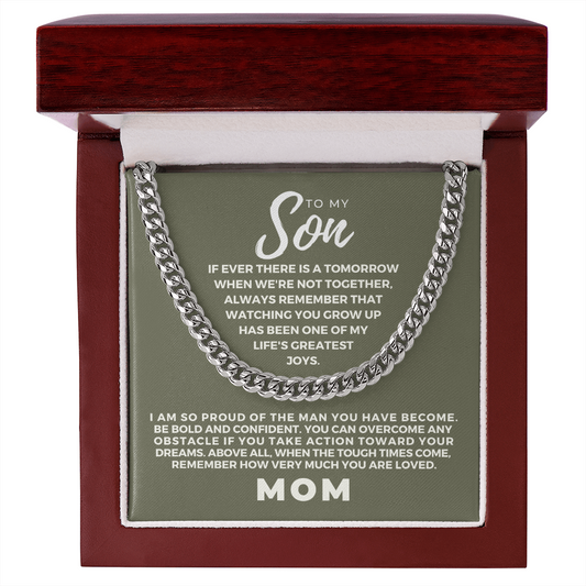 Gift for Adult Son From Mom | So Proud Cuban Link Chain 0594T8