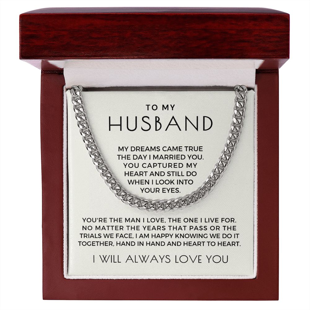 Gift For Husband | I Live For Cuban Link Chain 0699T3