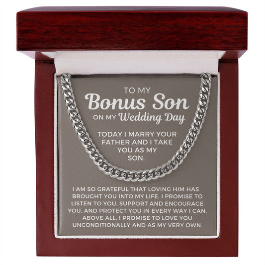 Bonus Son Wedding Gift | Promise Cuban Link Chain 0786T7C