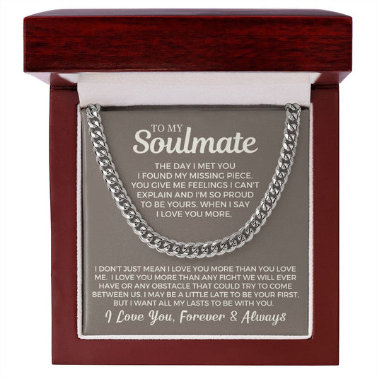 Soulmate Gift | Proud To Be Cuban Link Chain 0730T2C