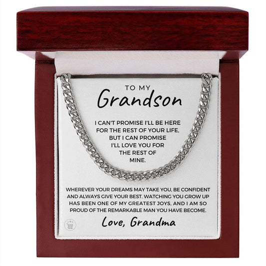 Grandson Gift from Grandma | So Proud Cuban Link Chain 0615T17