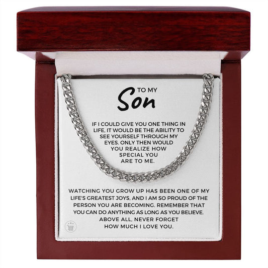 Gift for Adult Son From Mom | Special Cuban Link Chain 0593T19