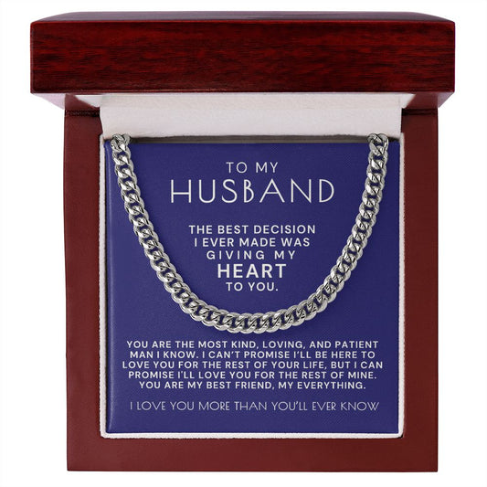 Gift For Husband | Promise Cuban Link Chain 0692T14