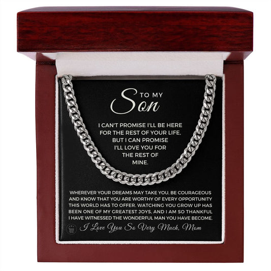 Gift for Adult Son From Mom | Greatest Joys Cuban Link Chain 0595T18