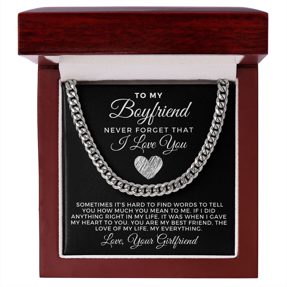 Gift For Boyfriend | Love Of My Life Cuban Link Chain 0770T3C