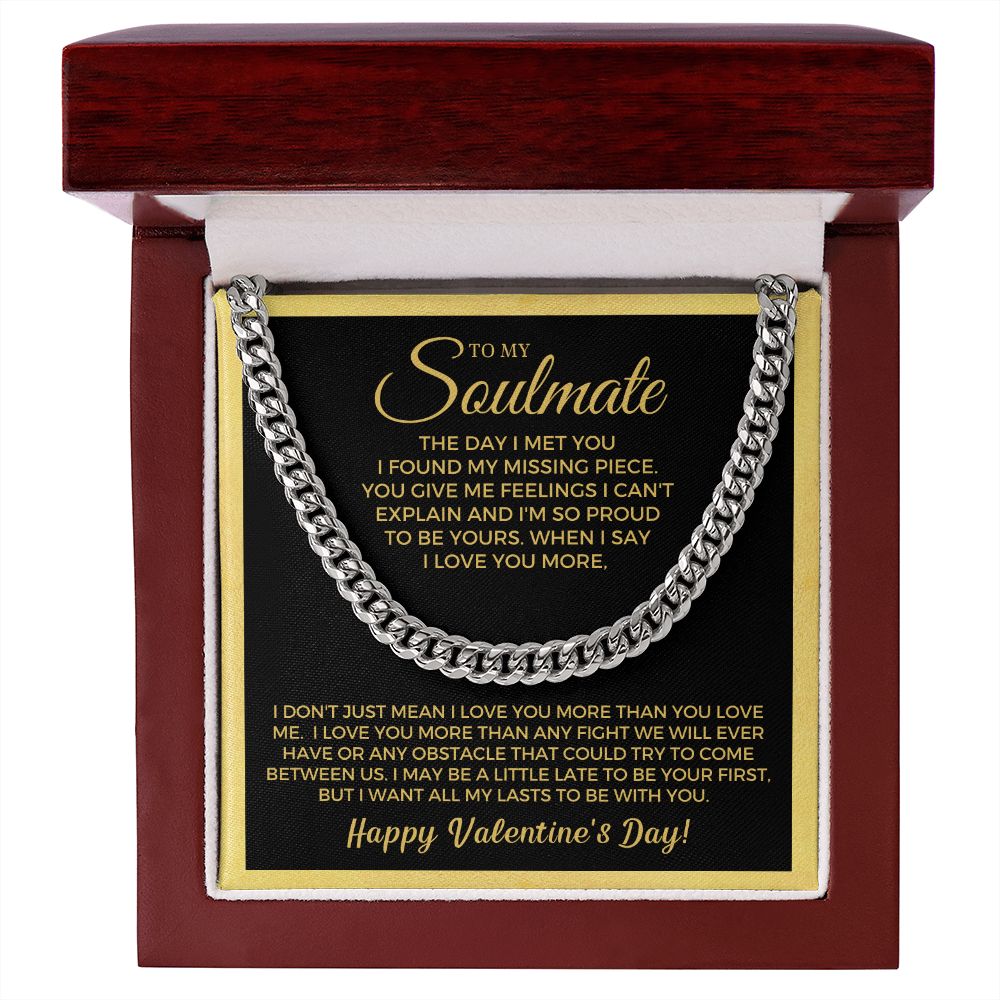 Soulmate Gift | Soulmate Gift | Proud To Be Yours - Valentine Gift Cuban Link Chain 0731T7C